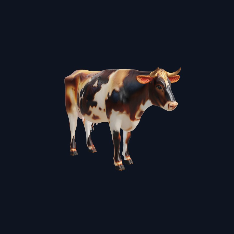 Holstein Cow Model Pack for Realistic Rendering